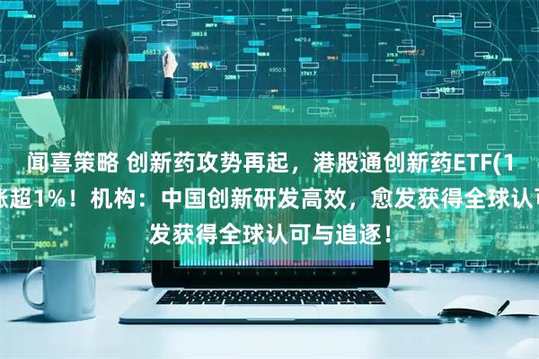 闻喜策略 创新药攻势再起，港股通创新药ETF(159570)涨超1%！机构：中国创新研发高效，愈发获得全球认可与追逐！